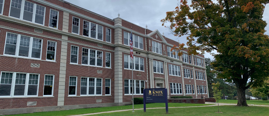 Knox building with sign