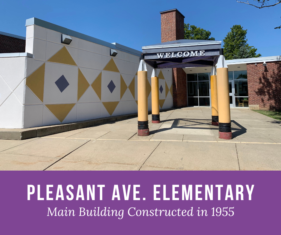 Pleasant Ave Elementary main building constructed in 1955